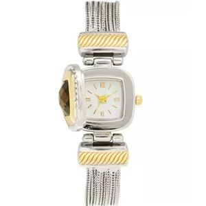 Charter Club Flip Cover Two Tone Bracelet Watch